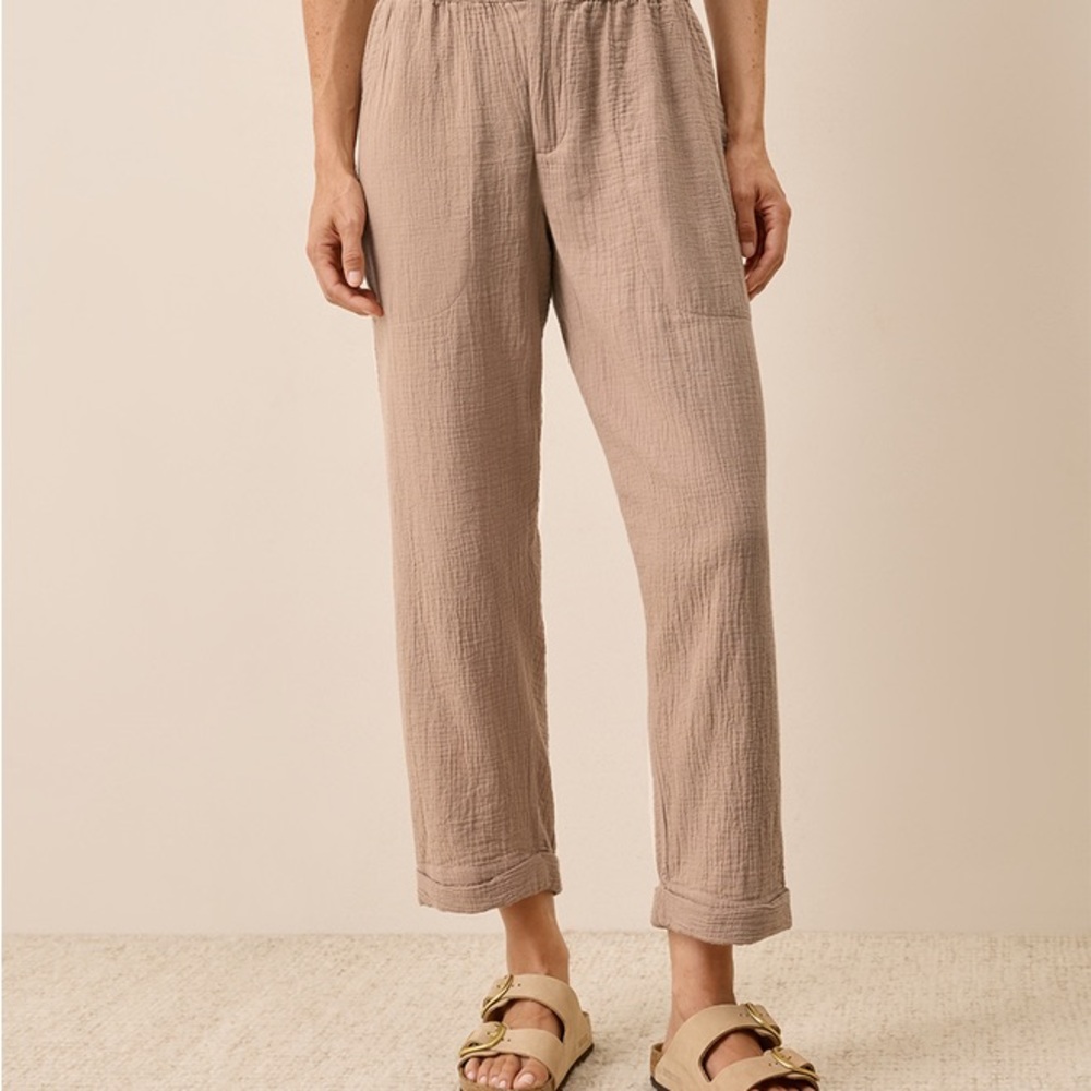 Pact Organic Coastal Double Gauze Rolled Cuff Pant